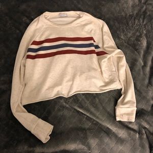 Striped sweater crop top